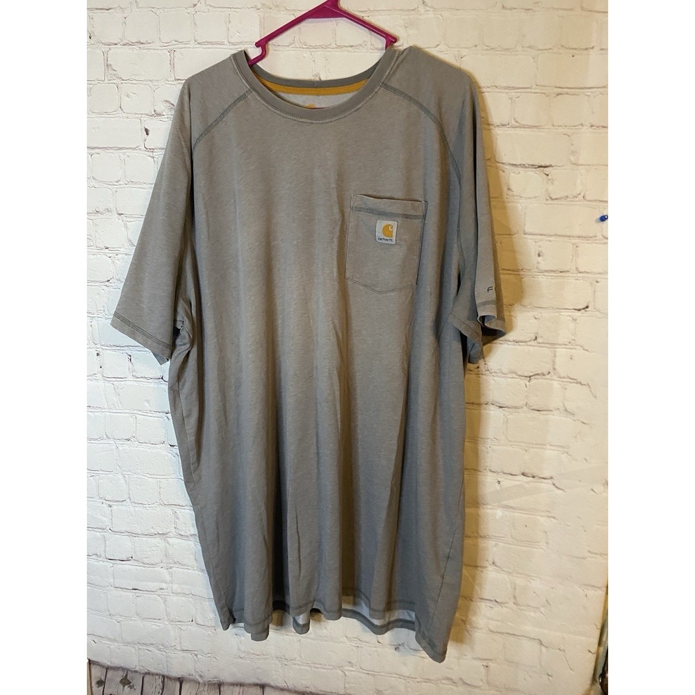 Carhartt Shirt Mens 3XL Black T-Shirt Lightweight Pocket Workwear Breathable